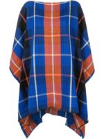 colville poncho à carreaux - Bleu