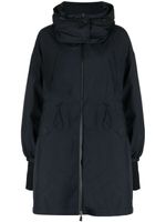 Herno slouch-hood zip-up coat - Noir