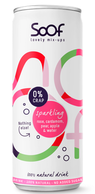Soof Drink Sparkling Roos, Kardemom, Peer, Appel & Water