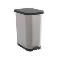 ROTHO Ribo Silver - prullenbak met pedaal - 35l
