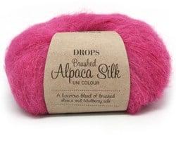 Drops Brushed Alpaca Silk Uni Colour 018 Cerise