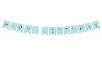 Letterslinger Happy Birthday Lichtblauw - thumbnail