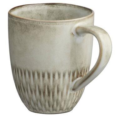 Mok Bodhi met oor - beige - stoneware - Ø9 cm - Leen Bakker