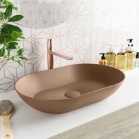 MONDIAZ ONNI Waskom solid surface 55cm kleur Rust / Rust MONDIAZ ONNI Waskom solid surface 55cm kleur Rust / Rust