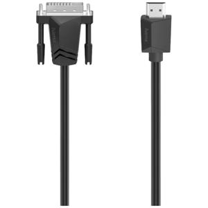 Hama 00200715 DVI-kabel DVI Adapterkabel DVI-D 24+1-polige stekker, HDMI-A-stekker 1.5 m Zwart 4K UHD