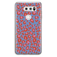 Leopard blue: LG V30 Transparant Hoesje