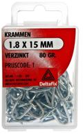 Krammen 1.8 15mm verz 80gr - Deltafix