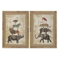 Schilderij Home ESPRIT Kristal Spar 50 x 2,5 x 70 cm (2 Stuks)