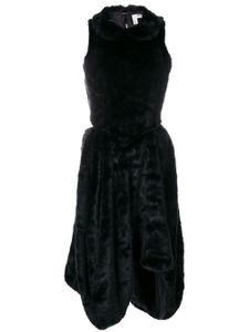 Comme Des Garçons Pre-Owned robe asymétrique en fourrure artificielle - Noir