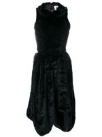 Comme Des Garçons Pre-Owned robe asymétrique en fourrure artificielle - Noir - thumbnail