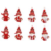 8x stuks kunststof kersthangers kerstpoppetjes/kerstmannetjes 8 cm kerstornamenten