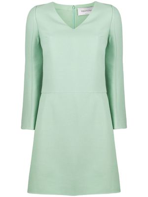 Valentino Garavani robe évasée à col v - Vert