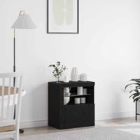 Dressoir Zwart 60.5 x 37 x 67 cm Bewerkt hout