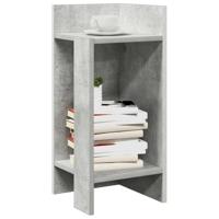 Bijzettafels 2 st met plank 25,5x27x60 cm betongrijs