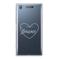 Forever heart pastel: Sony Xperia XZ1 Transparant Hoesje