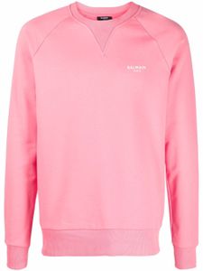 Balmain sweat à logo imprimé - Rose