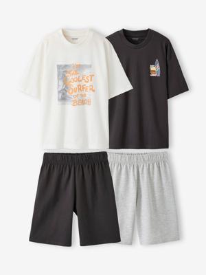 Set van 2 pyjama zwemshort surf antraciet
