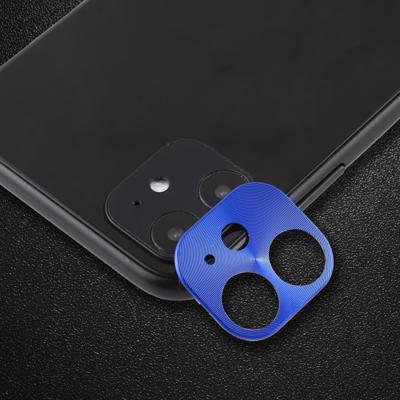 Voor iPhone 11 Achteruitrij camera lens beschermende lens film kartonnen stijl (blauw)
