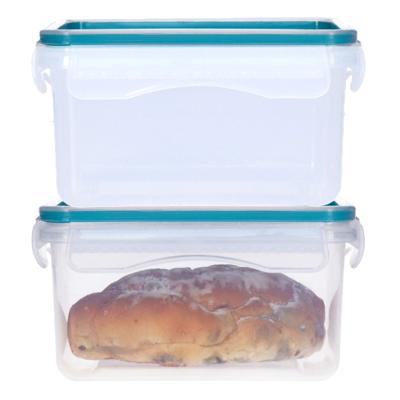 5Five Vershoudbakje met deksel - 2x - kunststof - luchtdicht - 14 x 10 x 8 cm - 730 ml