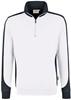 Hakro 476 Zip sweatshirt Contrast MIKRALINAR® - White/Anthracite - XS