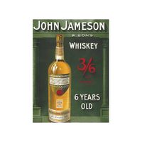 Metalen plaatje John Jameson Whiskey - thumbnail