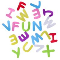 Foam rubberen knutsel letters - in diverse kleuren - 208x stuks - 4.5 cm hoog - knutselen - hobby