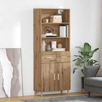 Hoge kast Artisan Eiken 69,5 x 34 x 180 cm Bewerkt hout