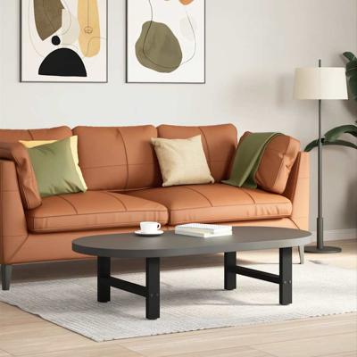 Salontafelpoten 2 st 60x(30-31) cm staal zwart