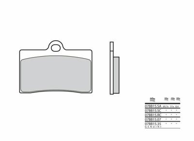 BREMBO Remblokken, voor de moto, Road Gesinterd Metaal 07BB15SA