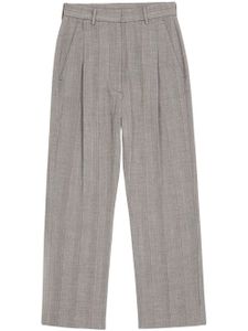 MM6 Maison Margiela pantalon plissé à coupe courte - Gris