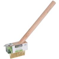 ProGarden Onkruid krabber - met houten handvat - van 36 cm - Voegen krabber - van metaal/hout