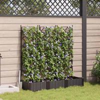 Tuin Bloempot 3 pcs Bruin 120 x 40 x 125,5 cm Staal