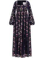 Agua By Agua Bendita robe longue Siena Trébol à broderies - Noir