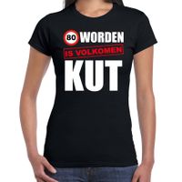 Verjaardag cadeau t-shirt 80 jaar - tachtig worden is volkomen kut zwart voor dames