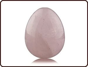 Ruben Robijn Yoni ei roze kwarts 47 x 34mm (1 st)