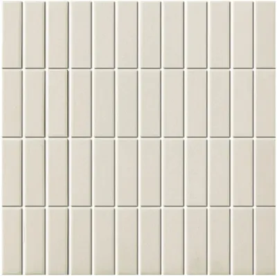 The Mosaic Factory London Mozaiek Tegel Rechthoek - Mat Wit Porselein Ongeglazuurd, R11 23x73x6 mm