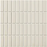 The Mosaic Factory London Mozaiek Tegel Rechthoek - Mat Wit Porselein Ongeglazuurd, R11 23x73x6 mm