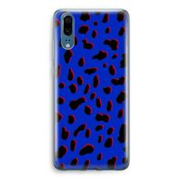 Blue Leopard: Huawei P20 Transparant Hoesje