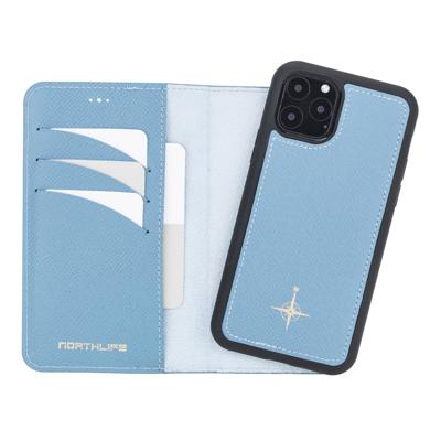 NorthLife iPhone 11 Pro - Leren Afneembare 2-in-1 bookcase telefoonhoes - Lichtblauw