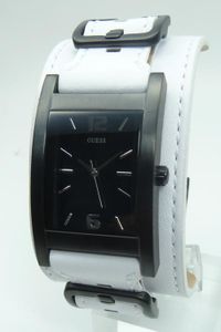 Guess horlogeband W10609G wit Leder Wit + wit stiksel