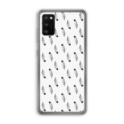 Pluimen: Samsung Galaxy A41 Transparant Hoesje
