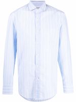 Brunello Cucinelli chemise à rayures verticales - Bleu
