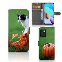 Xiaomi Redmi 10 Telefoonhoesje met Pasjes Kitten - thumbnail