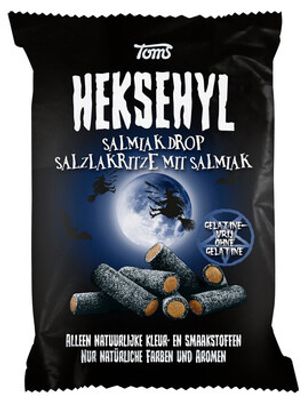 Heksehyl Heksehyl - Salmiak Drop 300 Gram 16 Stuks