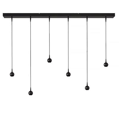Masterlight Hanglamp Talana 6 lichts L 130 cm zwart