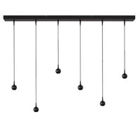 Masterlight Hanglamp Talana 6 lichts L 130 cm zwart