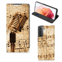 Samsung Galaxy S21 Stand Case Bladmuziek - thumbnail