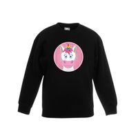 Sweater eenhoorn zwart kinderen 14-15 jaar (170/176)  - - thumbnail