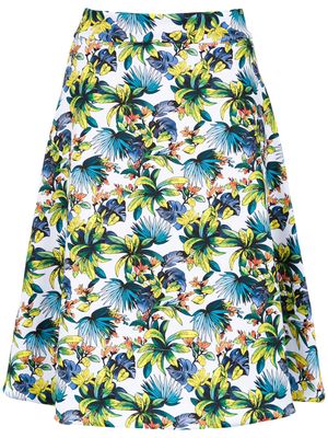 Amir Slama printed a-line skirt - Blanc