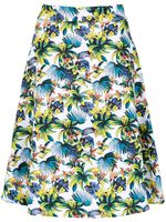 Amir Slama printed a-line skirt - Blanc